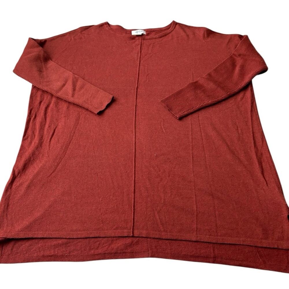Style & Co. Brick Red Long Sleeve Top
